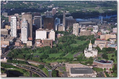 Hartford, Connecticut from the air by Terry Keller Jr.