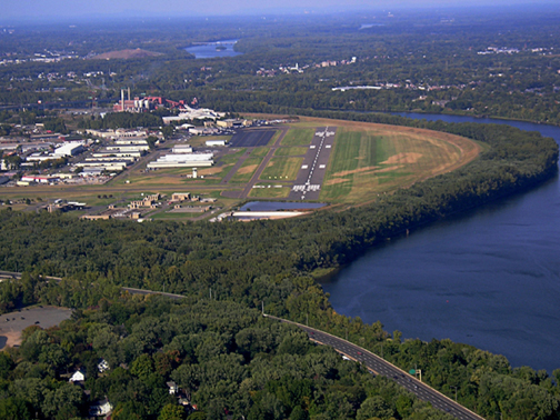 Hartford-Brainard Airport from the south