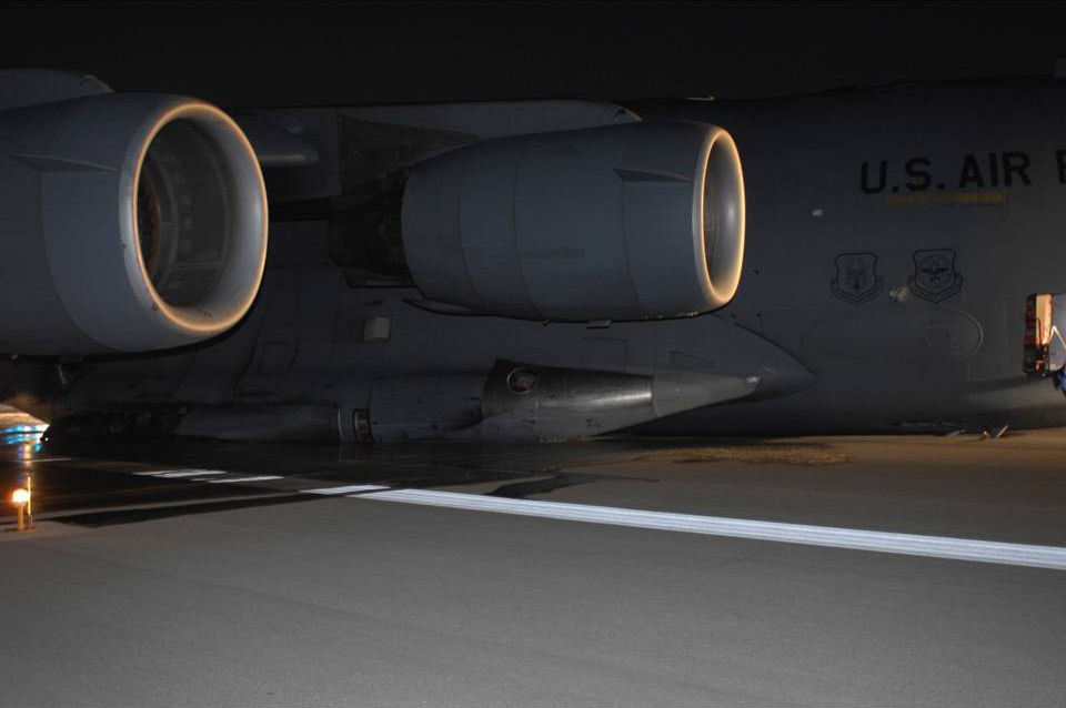 C-17 Gear up incident Bagram Airfield Photo 6